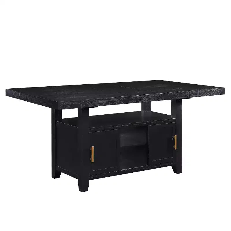 5pc Yves Counter Height Dining Set with Storage Rubbed Charcoal - Steve Silver Co.