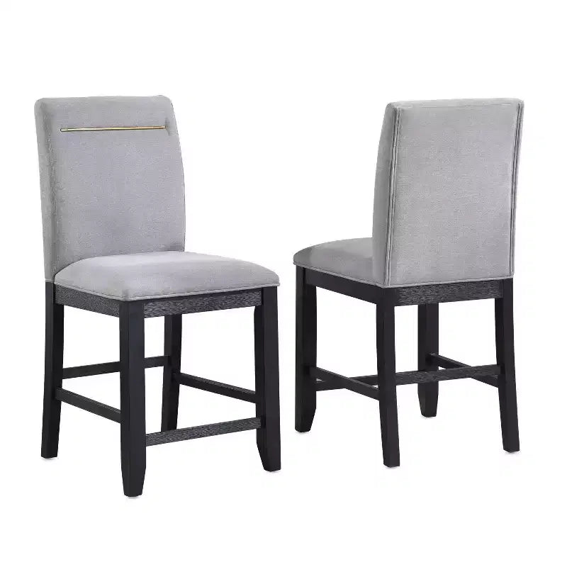 5pc Yves Counter Height Dining Set with Storage Rubbed Charcoal - Steve Silver Co.