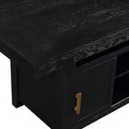 5pc Yves Counter Height Dining Set with Storage Rubbed Charcoal - Steve Silver Co.