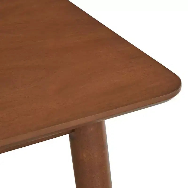 Lifestorey 5pc Newington Mid-Century Modern Rectangular Dining Set Walnut/Mocha