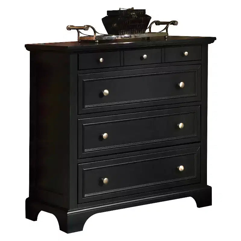 3-delige Bedford-slaapkamerset voor queensize bed, zwart - Home Styles