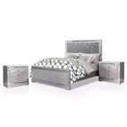 3pc Queen Tenaya Bed with 2 Nightstands Set Silver/Gray - HOMES: Inside + Out