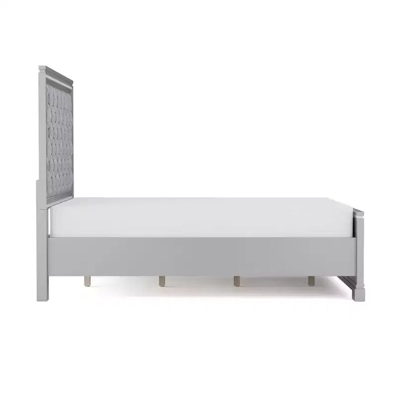 3pc Queen Tenaya Bed with 2 Nightstands Set Silver/Gray - HOMES: Inside + Out