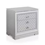 3pc Queen Tenaya Bed with 2 Nightstands Set Silver/Gray - HOMES: Inside + Out