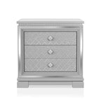 3pc Queen Tenaya Bed with 2 Nightstands Set Silver/Gray - HOMES: Inside + Out