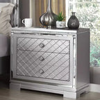3pc Queen Tenaya Bed with 2 Nightstands Set Silver/Gray - HOMES: Inside + Out