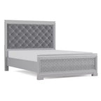 3pc Queen Tenaya Bed with 2 Nightstands Set Silver/Gray - HOMES: Inside + Out