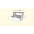 3pc Full Epik Bedroom Set with Headboard Extension Panels Black - Nexera: Modern Contemporary Style, Includes Nightstand