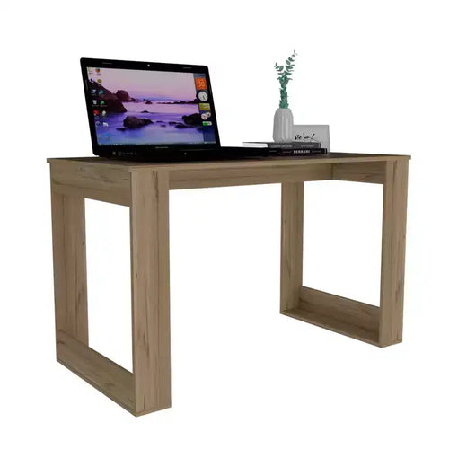 Shenyang Computer Desk Brown - Boahaus: Ergonomic Design, Wood Laminate, 47.5" Wide