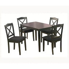 Buylateral 5pc 4 Seats Mason Farmhouse Crossback Rectangular Dining Set
