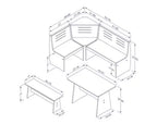 Whatley Corner Nook Dining Set - Linon