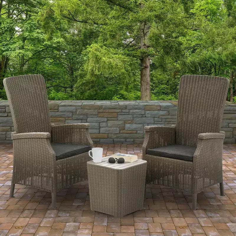 3-delige Bracknell-collectie allweather-loungeset - National Tree Company