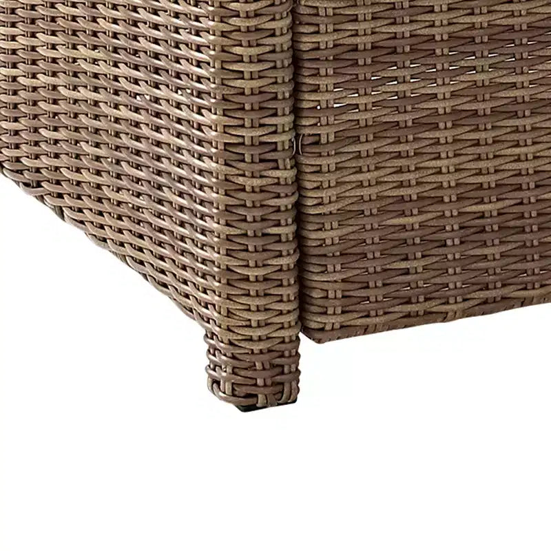 Bradenton 4-delige loungeset van wicker voor buiten met vuurtafel - Crosley