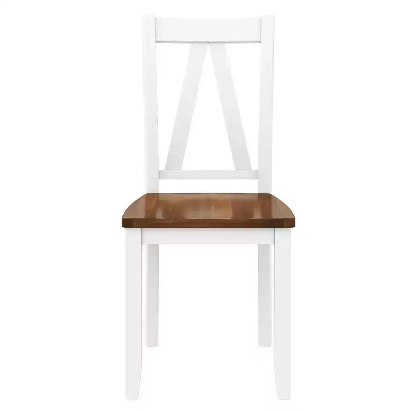 6-delige houten eettafelset in boerderijstijl met lange bank en 4 eetkamerstoelen - ModernLuxe