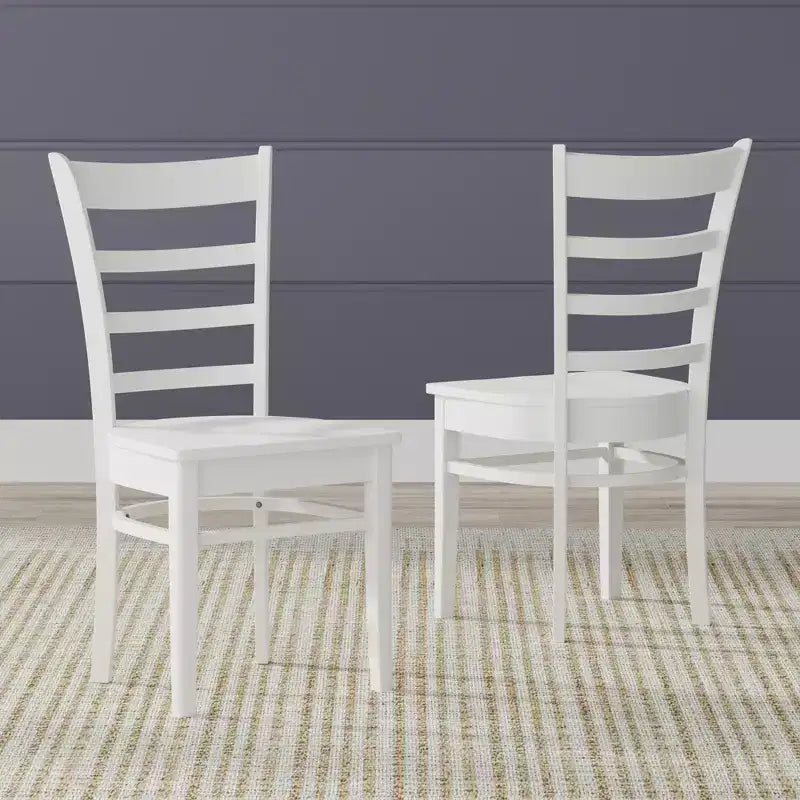 Glenwillow Home 48 houten eettafel met eetkamerstoelen met lattenrug, eetkamerset (3- of 5-delige set)