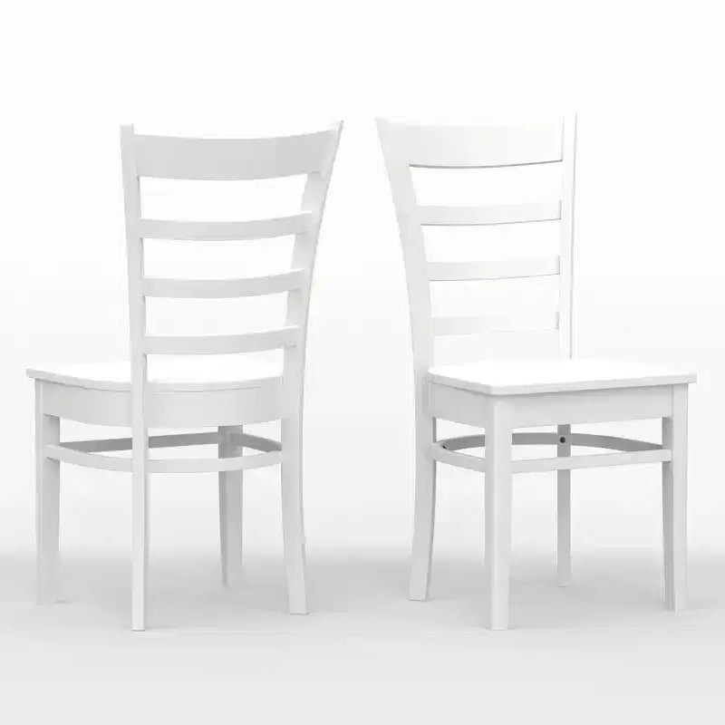 Glenwillow Home 48 houten eettafel met eetkamerstoelen met lattenrug, eetkamerset (3- of 5-delige set)