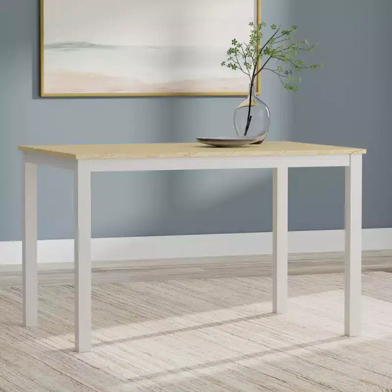 Glenwillow Home 48 houten eettafel met eetkamerstoelen met lattenrug, eetkamerset (3- of 5-delige set)