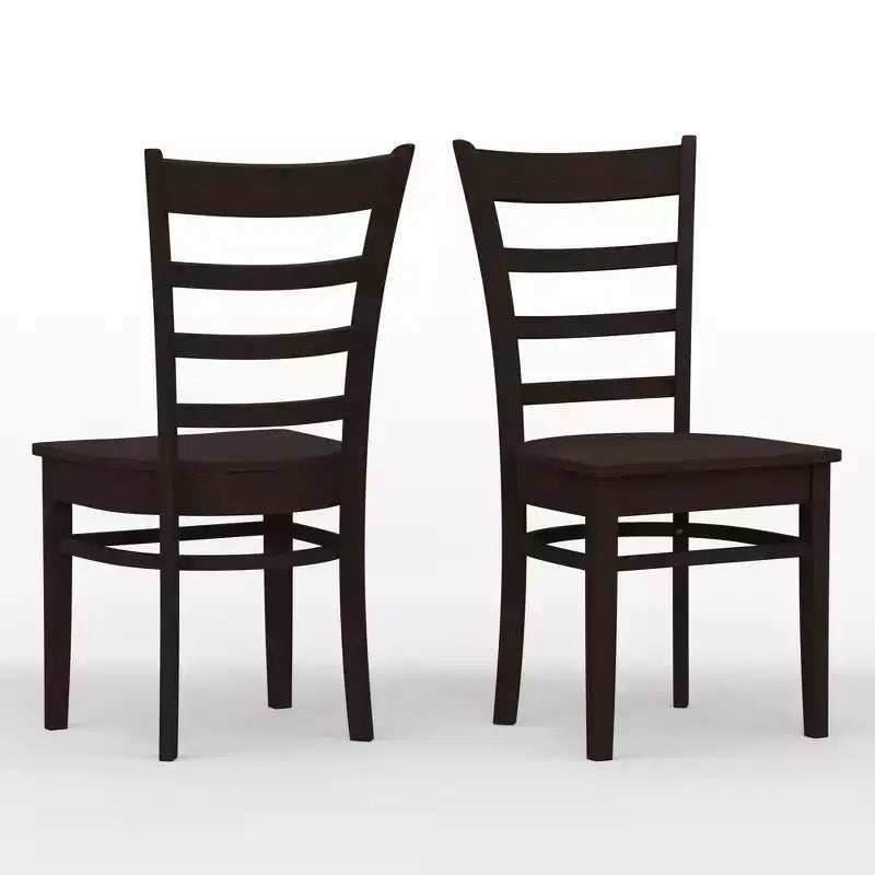 Glenwillow Home 48 houten eettafel met eetkamerstoelen met lattenrug, eetkamerset (3- of 5-delige set)