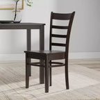 Glenwillow Home 48 houten eettafel met eetkamerstoelen met lattenrug, eetkamerset (3- of 5-delige set)