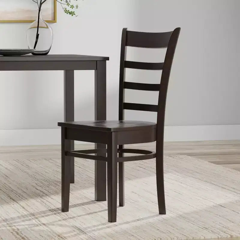 Glenwillow Home 48 houten eettafel met eetkamerstoelen met lattenrug, eetkamerset (3- of 5-delige set)
