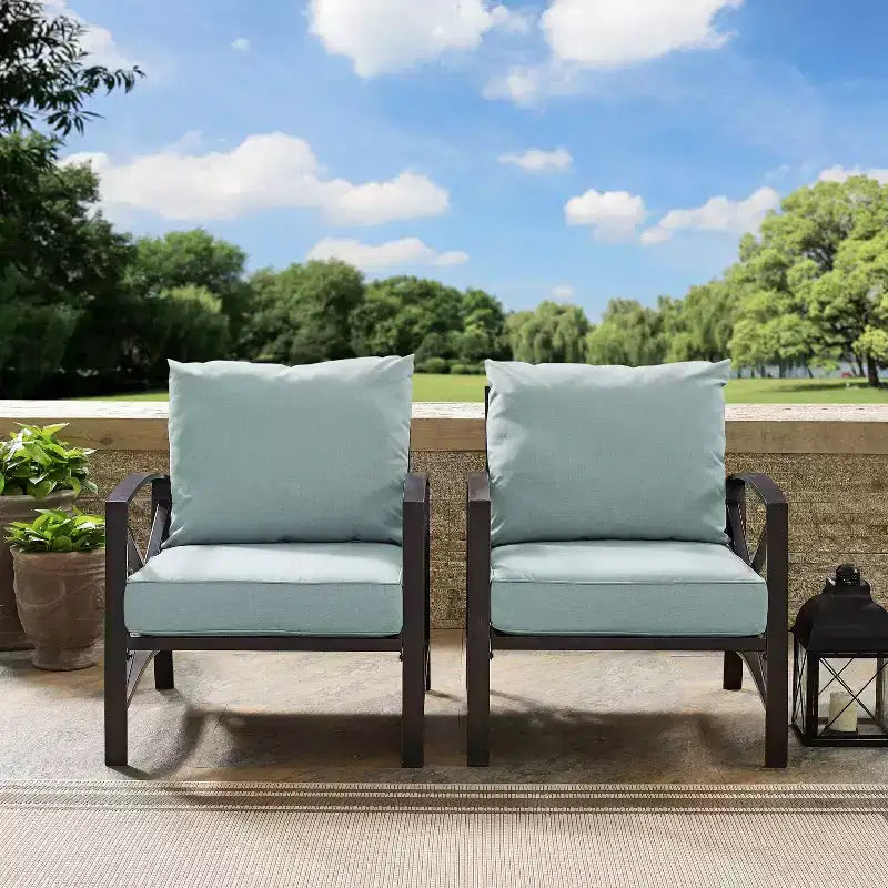 Crosley Kaplan 2-delige terrasstoelenset voor buiten