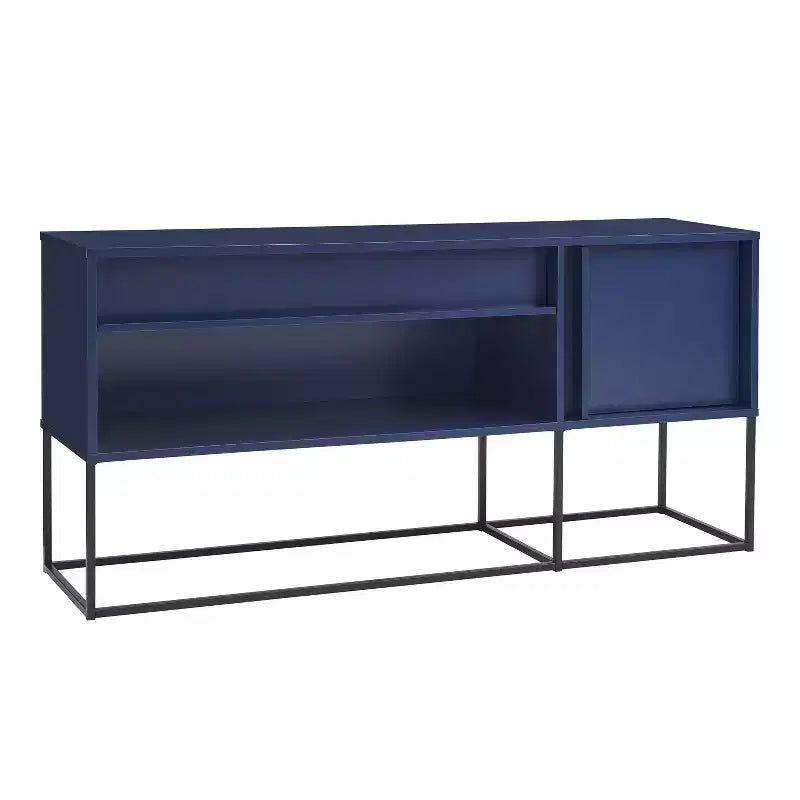 Modern TV Stand for TVs up to 65 Inch with LED Lights and Drawer