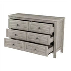3-Piece Farmhouse Bedroom Sets, Full/Queen Size Platform Bed with Storage Nightstand and Dresser 4W - ModernLuxe