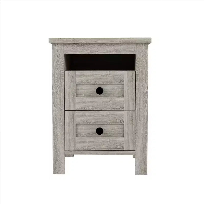 3-Piece Farmhouse Bedroom Sets, Full/Queen Size Platform Bed with Storage Nightstand and Dresser 4W - ModernLuxe