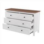 3-Piece Farmhouse Bedroom Sets, Full/Queen Size Platform Bed with Storage Nightstand and Dresser 4W - ModernLuxe