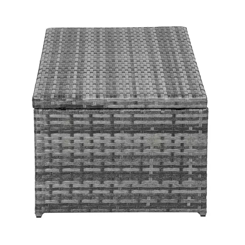 WestinTrends 4-delige terrasloungeset van vlechtwerk voor buiten, met salontafel, grijs/grijs