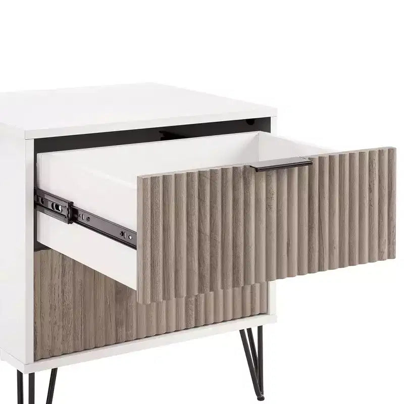 Manhattan Comfort Dumbo 2pc Modern 3 Drawer Dresser and 2 Drawer Nightstand Set