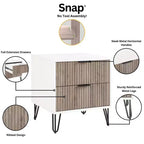 Manhattan Comfort Dumbo 2pc Modern 3 Drawer Dresser and 2 Drawer Nightstand Set