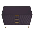 Manhattan Comfort Dumbo 2pc Modern 3 Drawer Dresser and 2 Drawer Nightstand Set