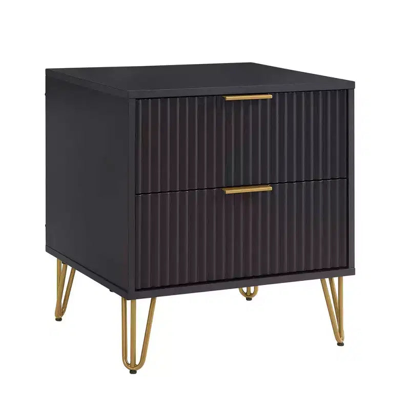 Manhattan Comfort Dumbo 2pc Modern 3 Drawer Dresser and 2 Drawer Nightstand Set
