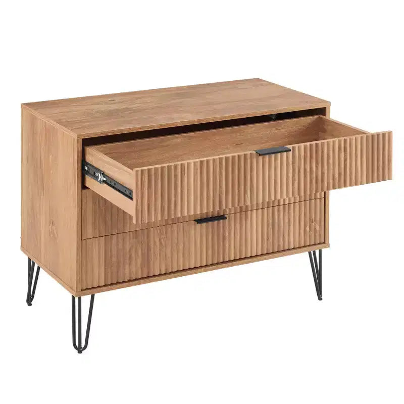 Manhattan Comfort Dumbo 2pc Modern 3 Drawer Dresser and 2 Drawer Nightstand Set
