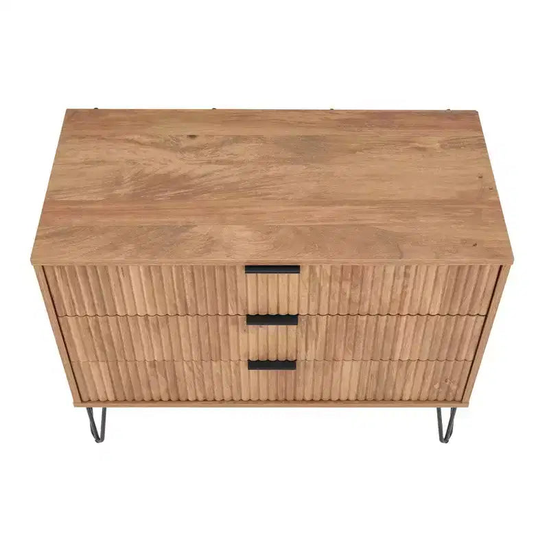 Manhattan Comfort Dumbo 2pc Modern 3 Drawer Dresser and 2 Drawer Nightstand Set