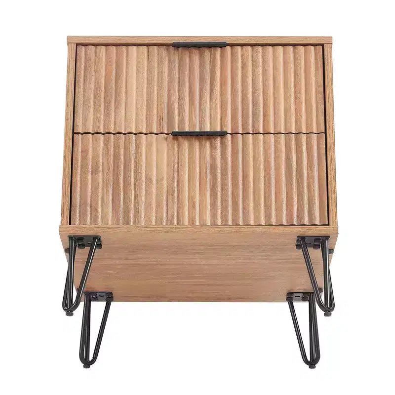 Manhattan Comfort Dumbo 2pc Modern 3 Drawer Dresser and 2 Drawer Nightstand Set