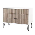 Manhattan Comfort Dumbo 2pc Modern 3 Drawer Dresser and 2 Drawer Nightstand Set
