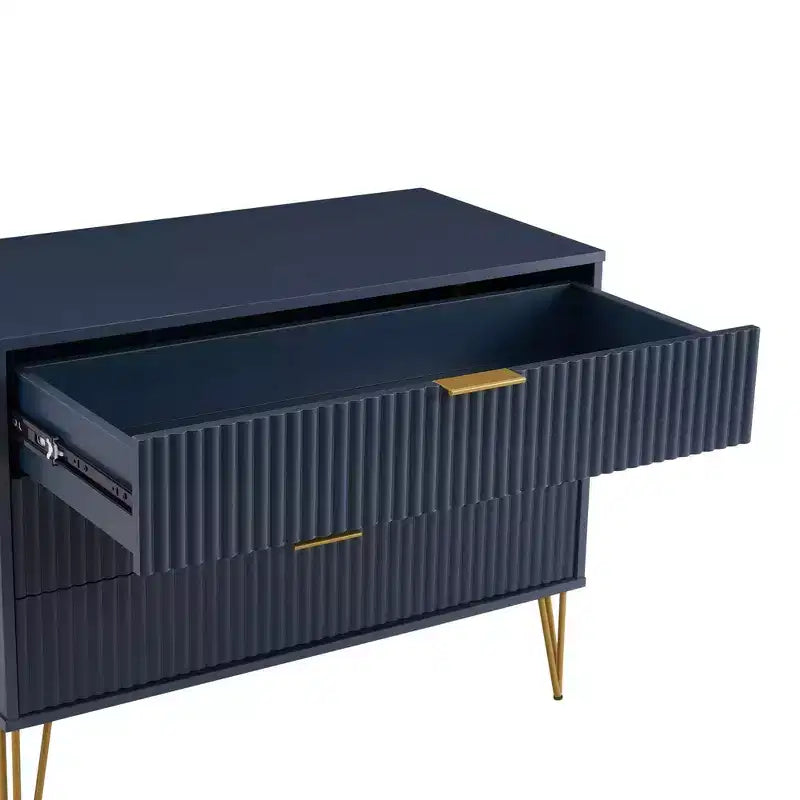 Manhattan Comfort Dumbo 2pc Modern 3 Drawer Dresser and 2 Drawer Nightstand Set