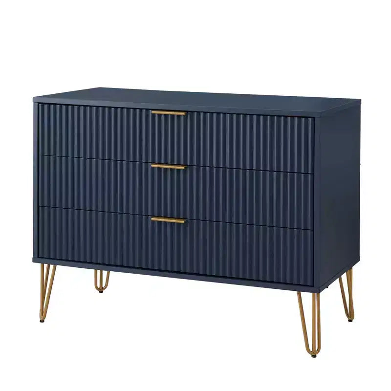 Manhattan Comfort Dumbo 2pc Modern 3 Drawer Dresser and 2 Drawer Nightstand Set