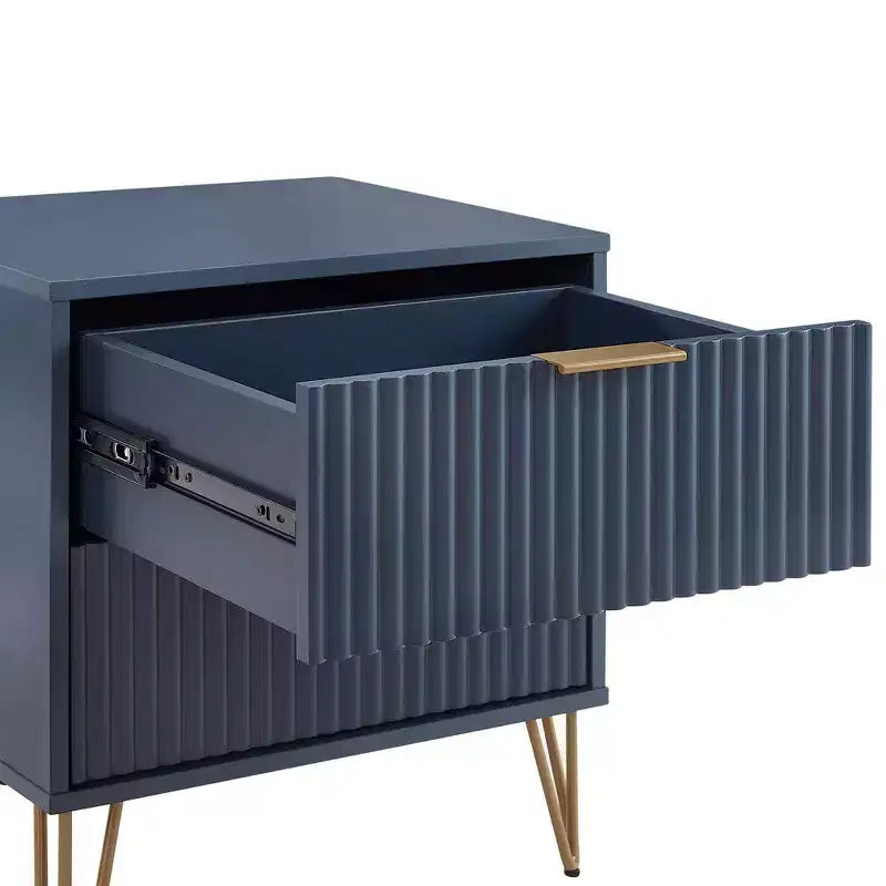 Manhattan Comfort Dumbo 2pc Modern 3 Drawer Dresser and 2 Drawer Nightstand Set