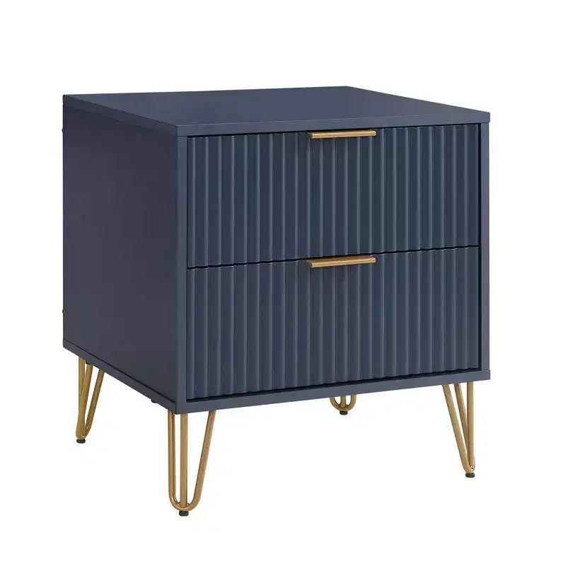 Manhattan Comfort Dumbo 2pc Modern 3 Drawer Dresser and 2 Drawer Nightstand Set