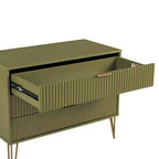 Manhattan Comfort Dumbo 2pc Modern 3 Drawer Dresser and 2 Drawer Nightstand Set