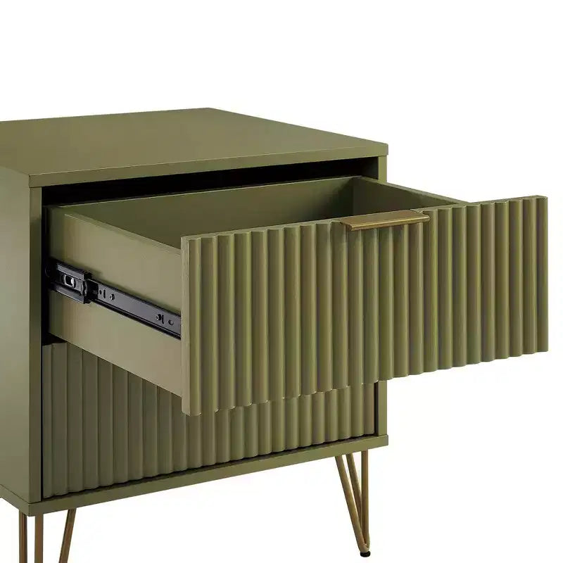 Manhattan Comfort Dumbo 2pc Modern 3 Drawer Dresser and 2 Drawer Nightstand Set