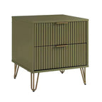 Manhattan Comfort Dumbo 2pc Modern 3 Drawer Dresser and 2 Drawer Nightstand Set