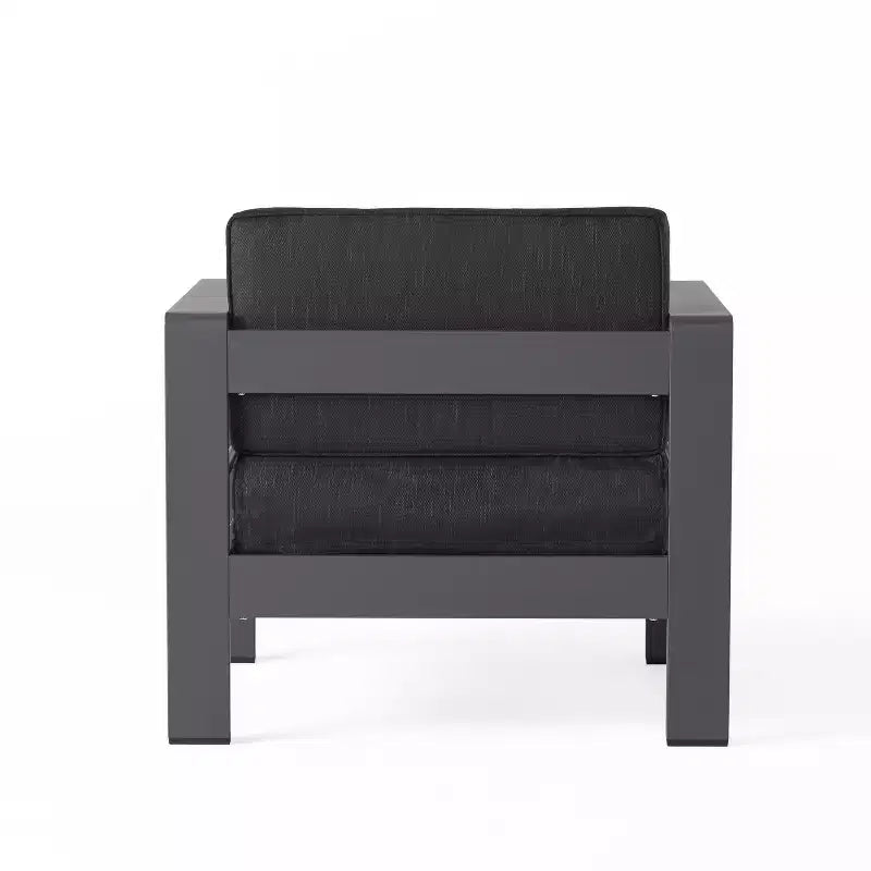 GDFStudio Wendy aluminium loungeset voor buiten, 4 zitplaatsen, met kussens, grijs