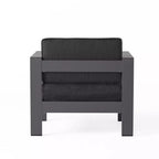 GDFStudio Wendy aluminium loungeset voor buiten, 4 zitplaatsen, met kussens, grijs