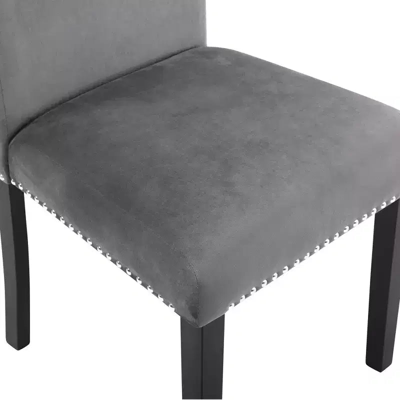 Roundhill Furniture Enbridge 5-delige eetset, eettafel met kruisframe en 4 stijlvolle stoelen