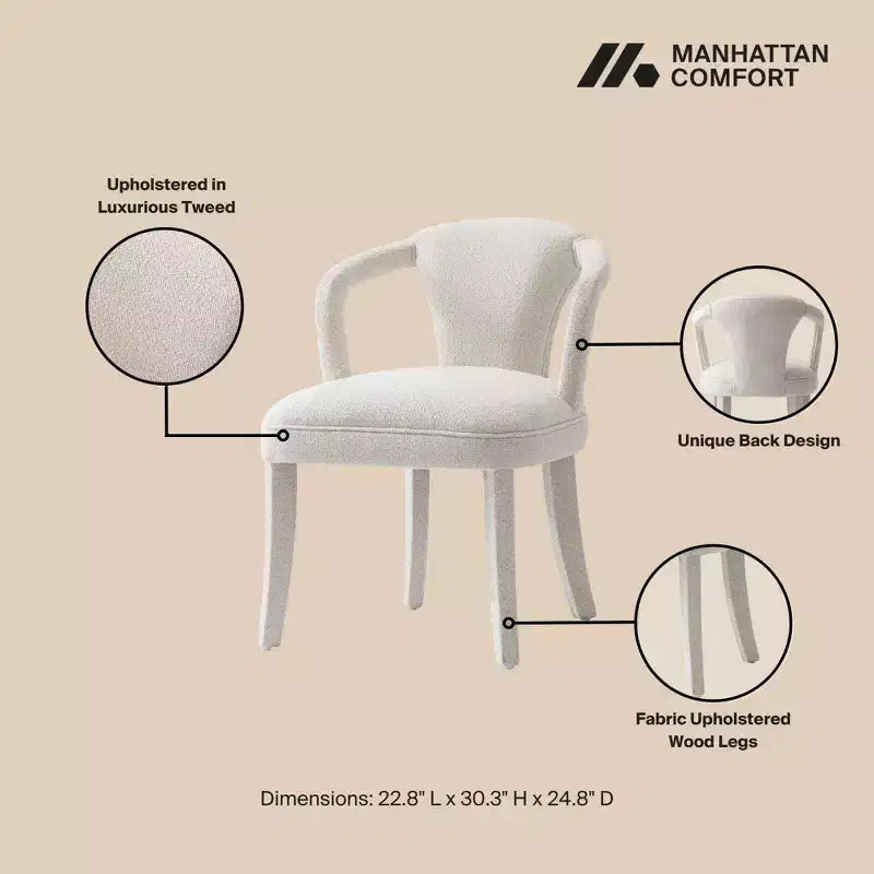 Manhattan Comfort Hathaway en Palmer moderne 5-delige eetkamerset