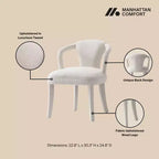 Manhattan Comfort Hathaway en Palmer moderne 5-delige eetkamerset